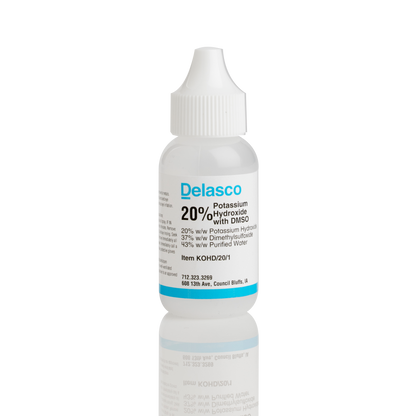 Delasco KOHD/20/1 Potassium Hydroxide 20% with DMSO 1 oz